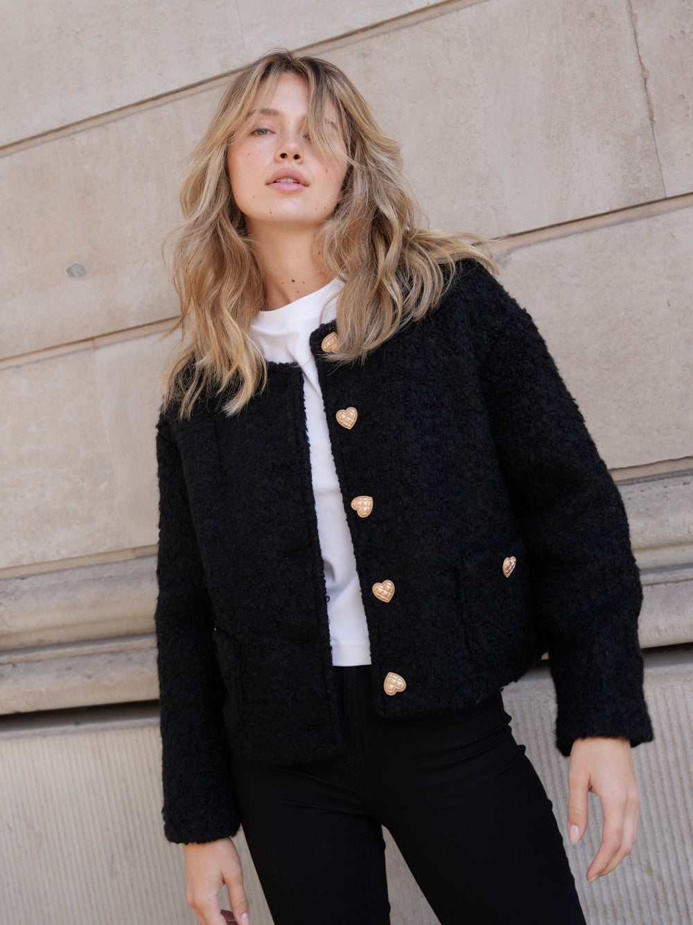 Dark Gray Christie Wool Jacket christie-wool-jacket Coat XS-S / black,M-L / black L.Cuppini