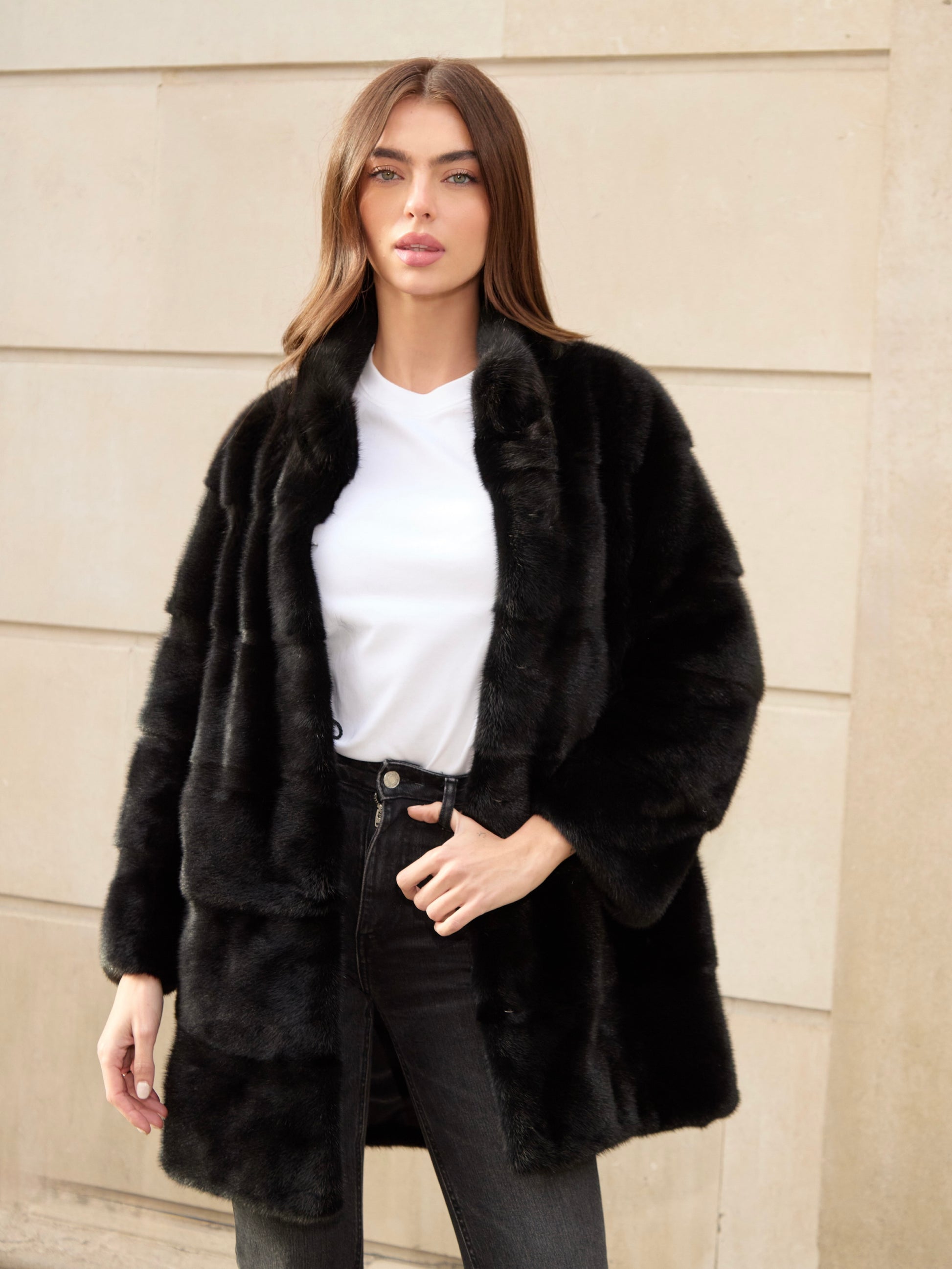 Wheat The Charlotte 6 in 1 Coat Black the-charlotte-6-in-1-coat-black Coat XS,S,M,L,XL L.Cuppini