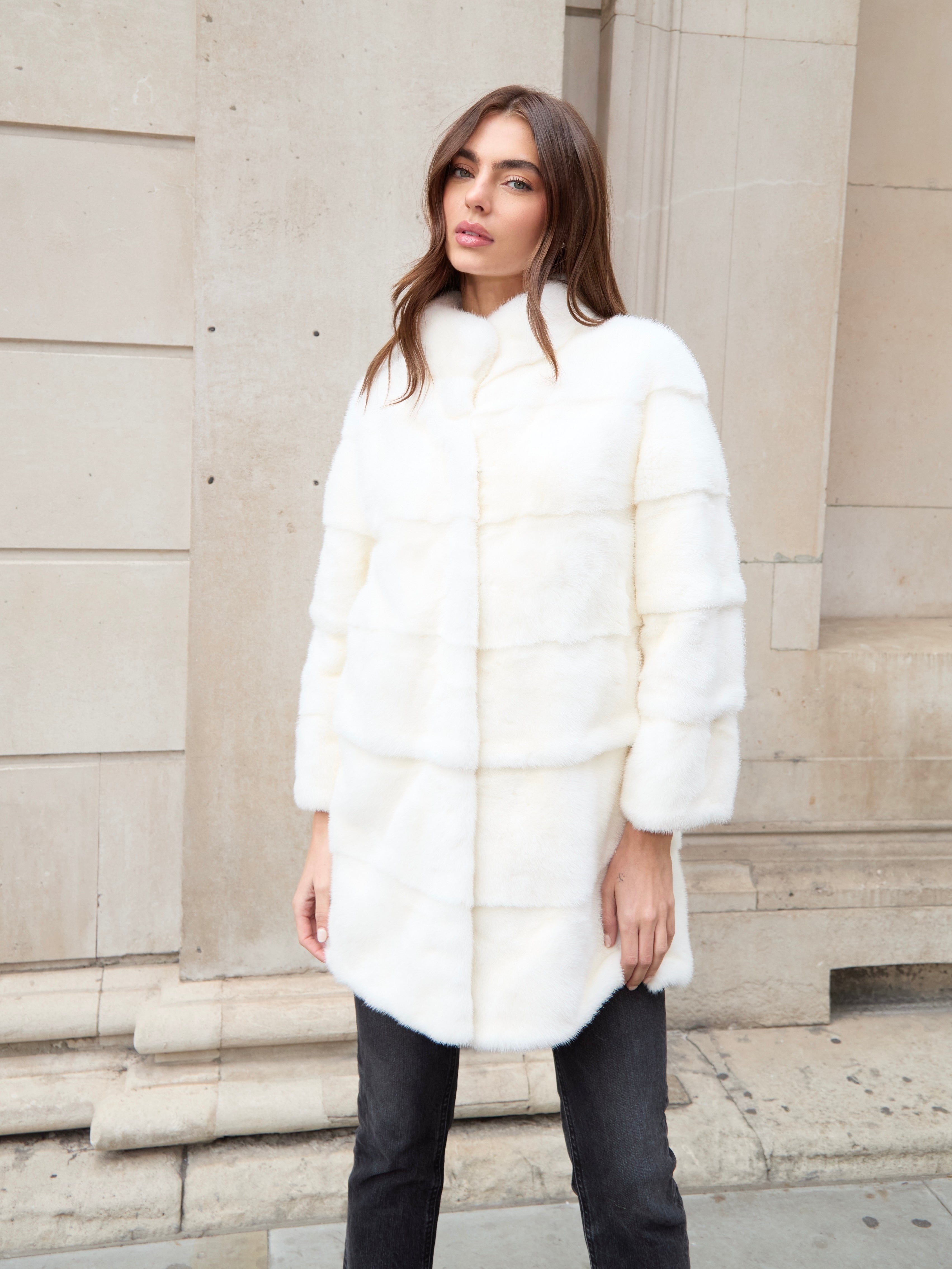 Lumignon original Quilting furcoatオフホワイト 6 in 1 adjustable minks – L.Cuppini