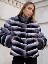 Gray Chinchilla Coat chinchilla-coat Coat Bespoke sizing,Extra Small,Small,Medium,Large,Extra Large L.Cuppini