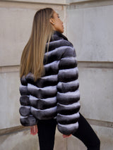 Dark Gray Chinchilla Coat chinchilla-coat Coat Bespoke sizing,Extra Small,Small,Medium,Large,Extra Large L.Cuppini