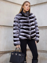 Gray Chinchilla Coat chinchilla-coat Coat Bespoke sizing,Extra Small,Small,Medium,Large,Extra Large L.Cuppini