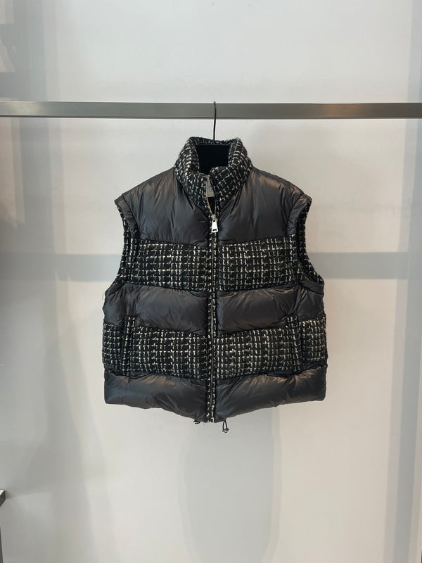 Gray Eloise Tweed Puffer Vest eloise-tweed-puffer-vest Coat S L.Cuppini