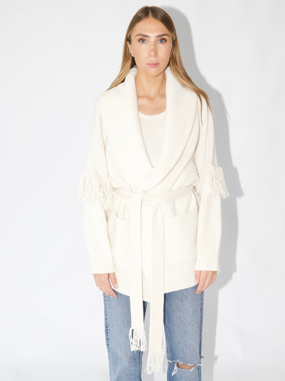 Lavender Carol Cashmere Sweater White carol-cashmere-sweater Top XS-S,M-L L.Cuppini