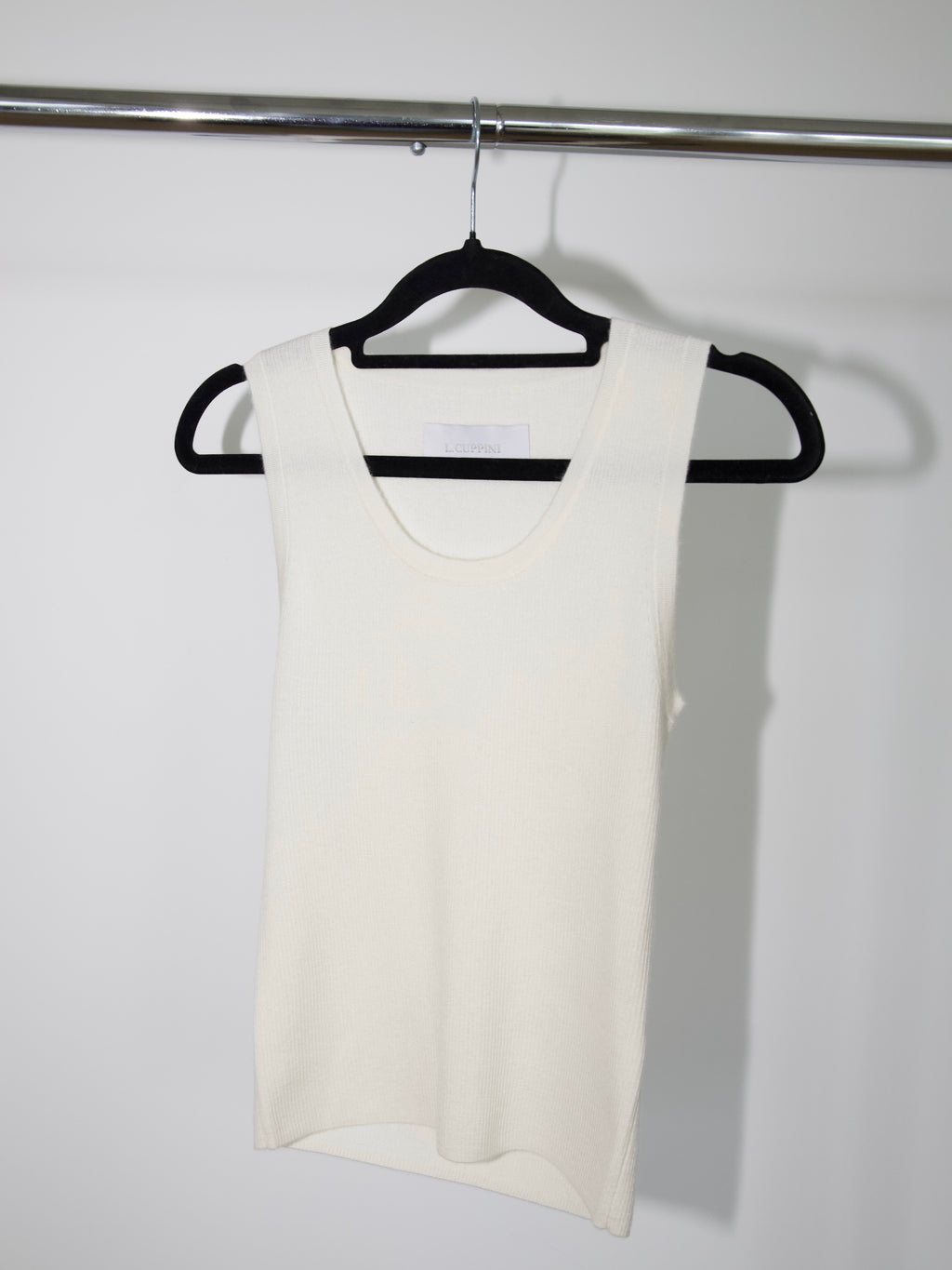 Light Gray Tanja Cashmere Tank Top White copy-tanja-cashmere-top-white XS-S,M-L L.Cuppini