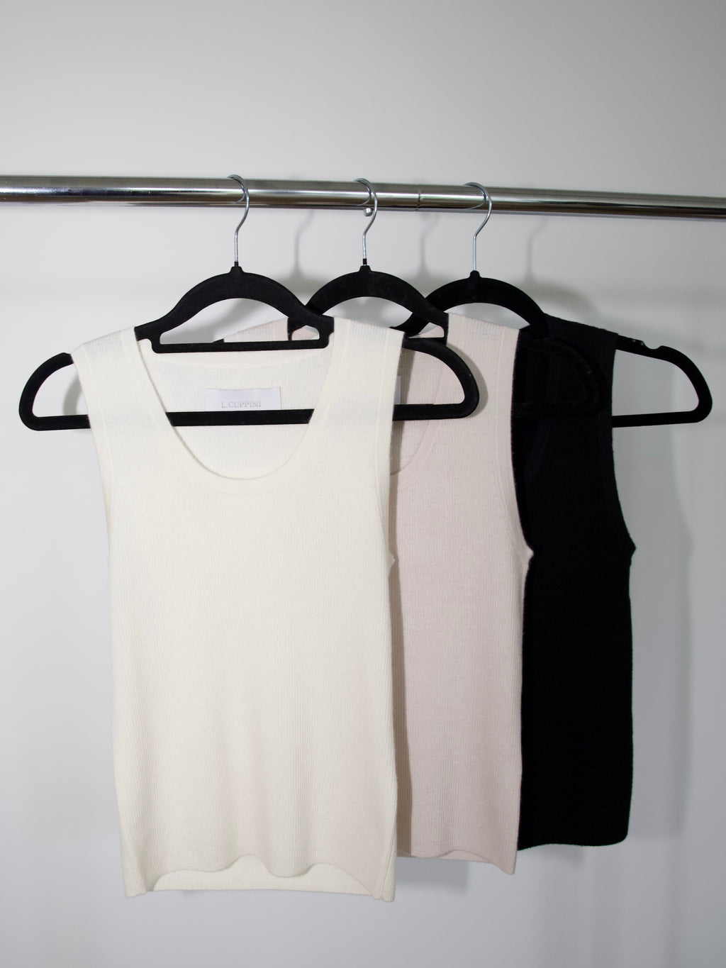 Gray Tanja Cashmere Tank Top Oat tanja-cashmere-top-oat XS-S,M-L L.Cuppini