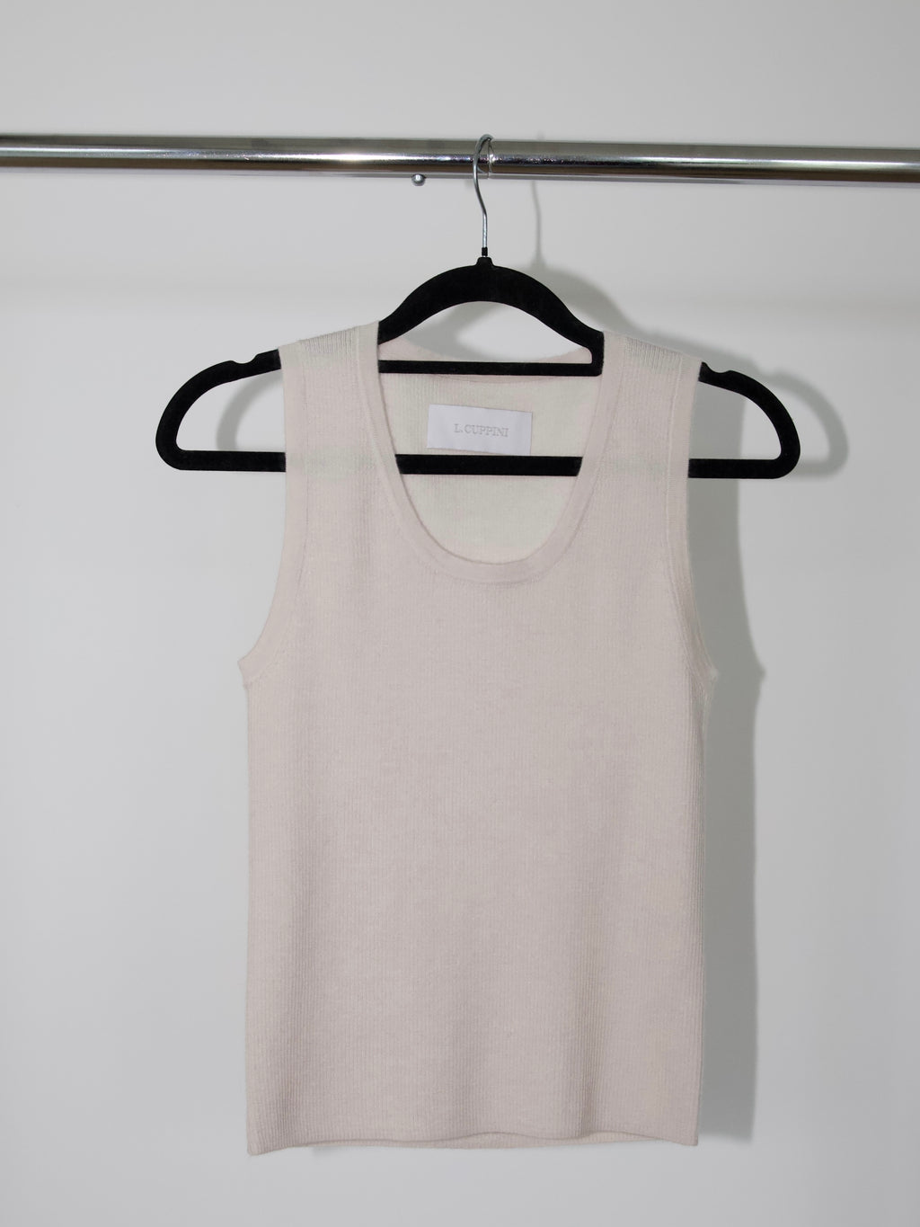 Gray Tanja Cashmere Tank Top Oat tanja-cashmere-top-oat XS-S,M-L L.Cuppini