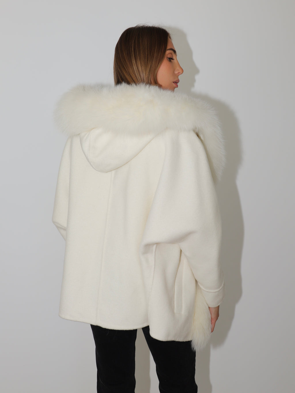 Gray The Ivana Cashmere Cape Coat the-ivana-cape-coat Coat XS - S,M - L L.Cuppini