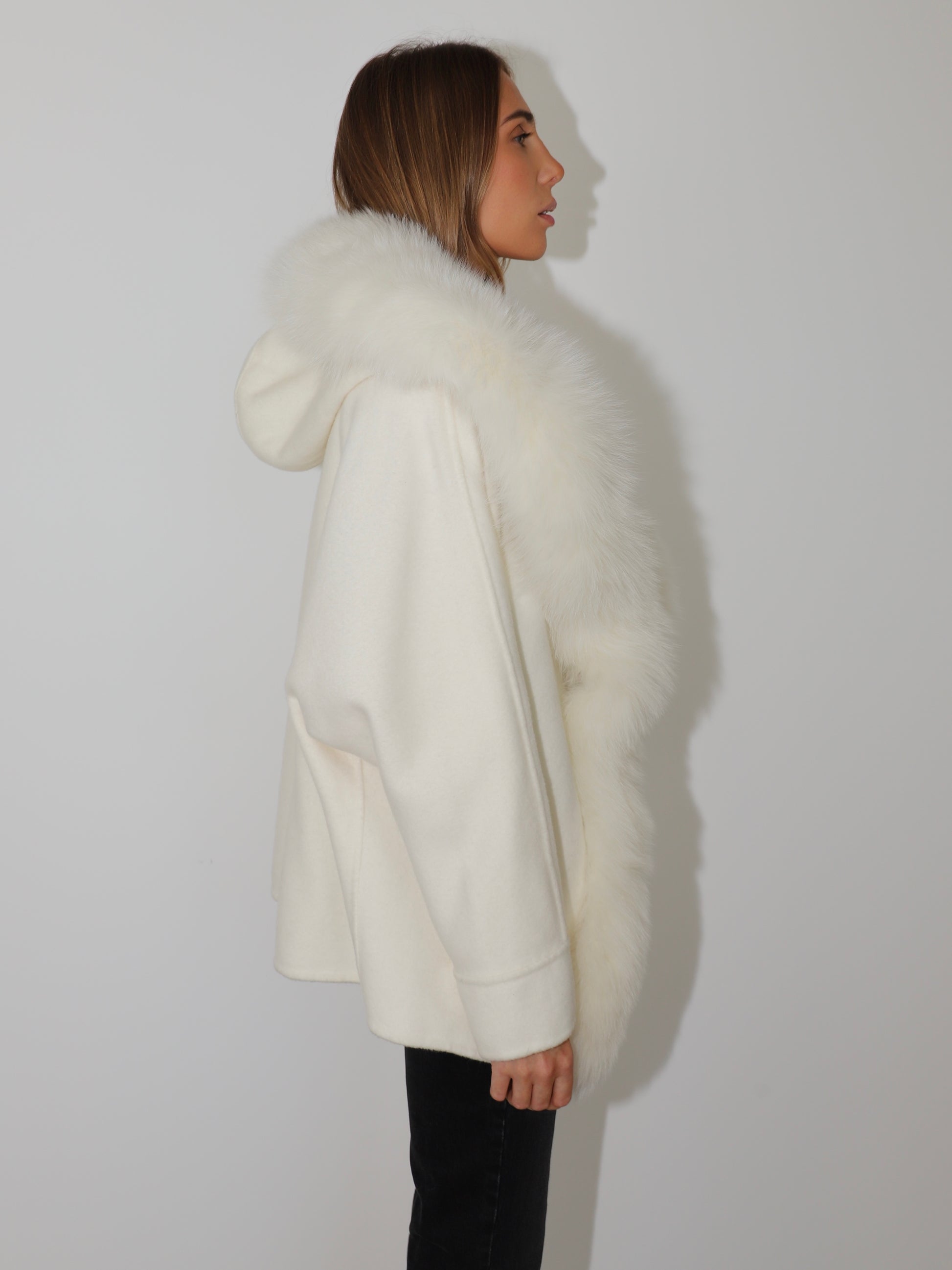 Gray The Ivana Cashmere Cape Coat the-ivana-cape-coat Coat XS - S,M - L L.Cuppini