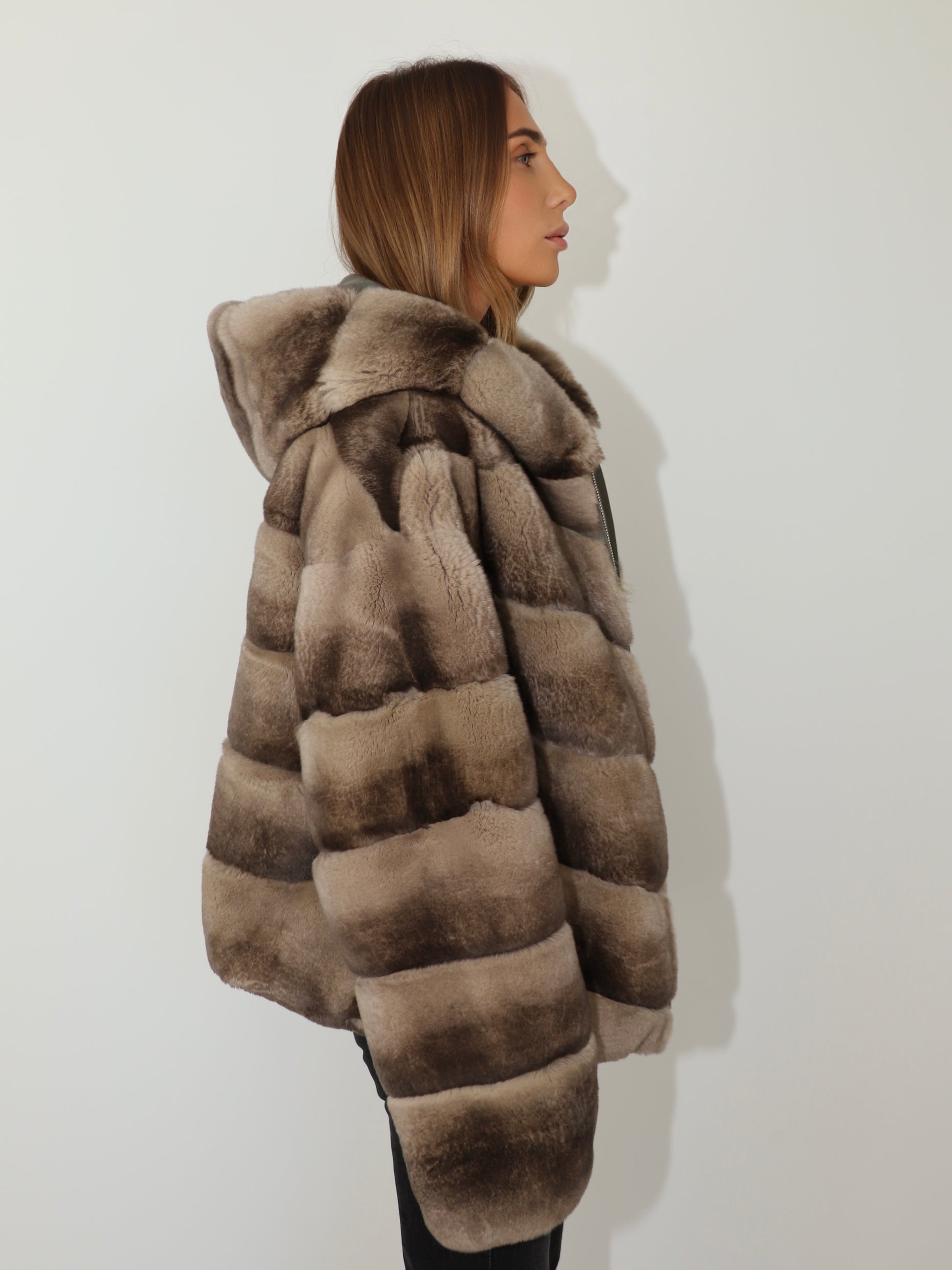 Gray The Lottie Hooded Parka the-lottie-hooded-parka Coat S,M,L L.Cuppini