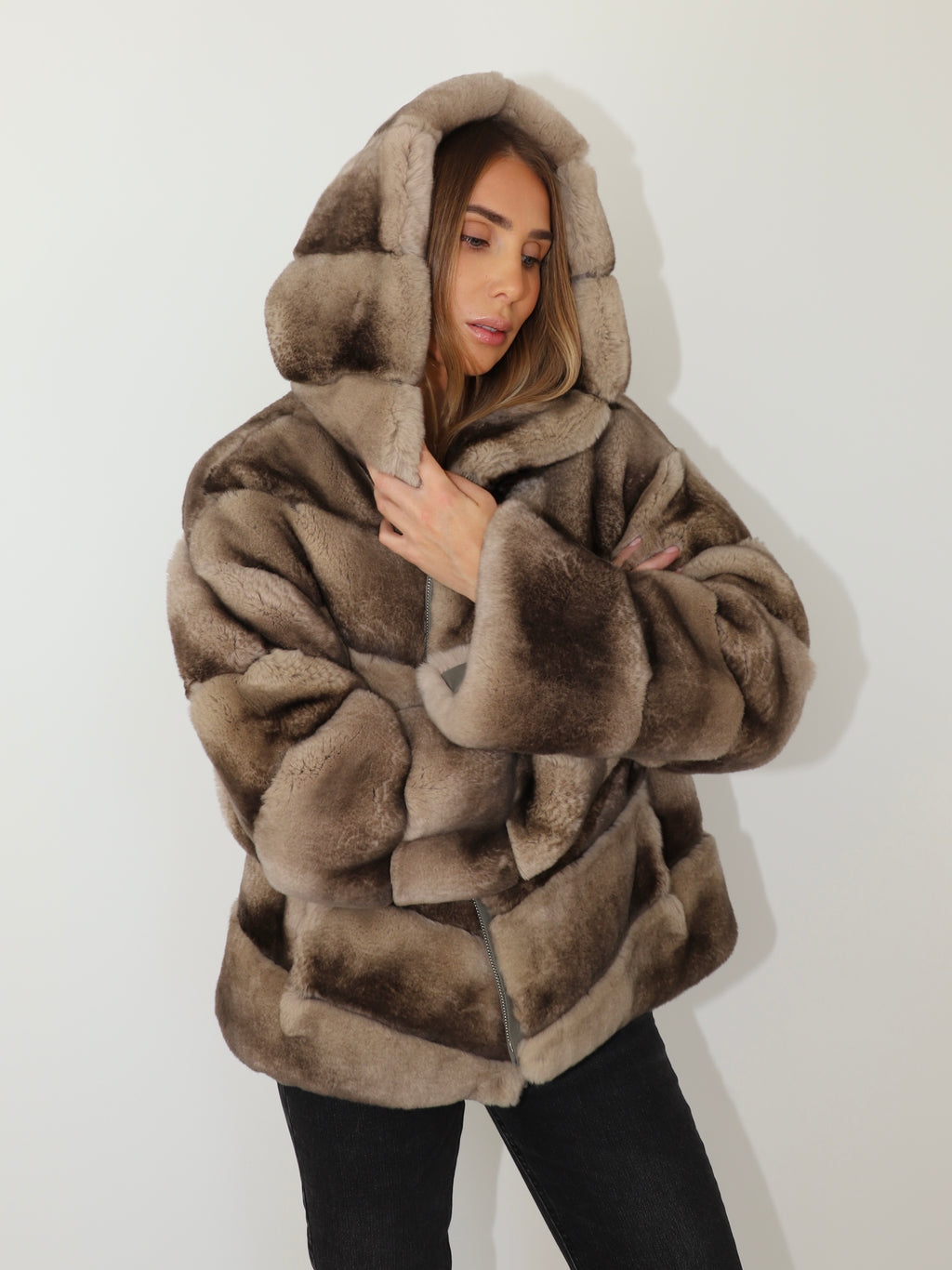 Light Gray The Lottie Hooded Parka the-lottie-hooded-parka Coat S,M,L L.Cuppini