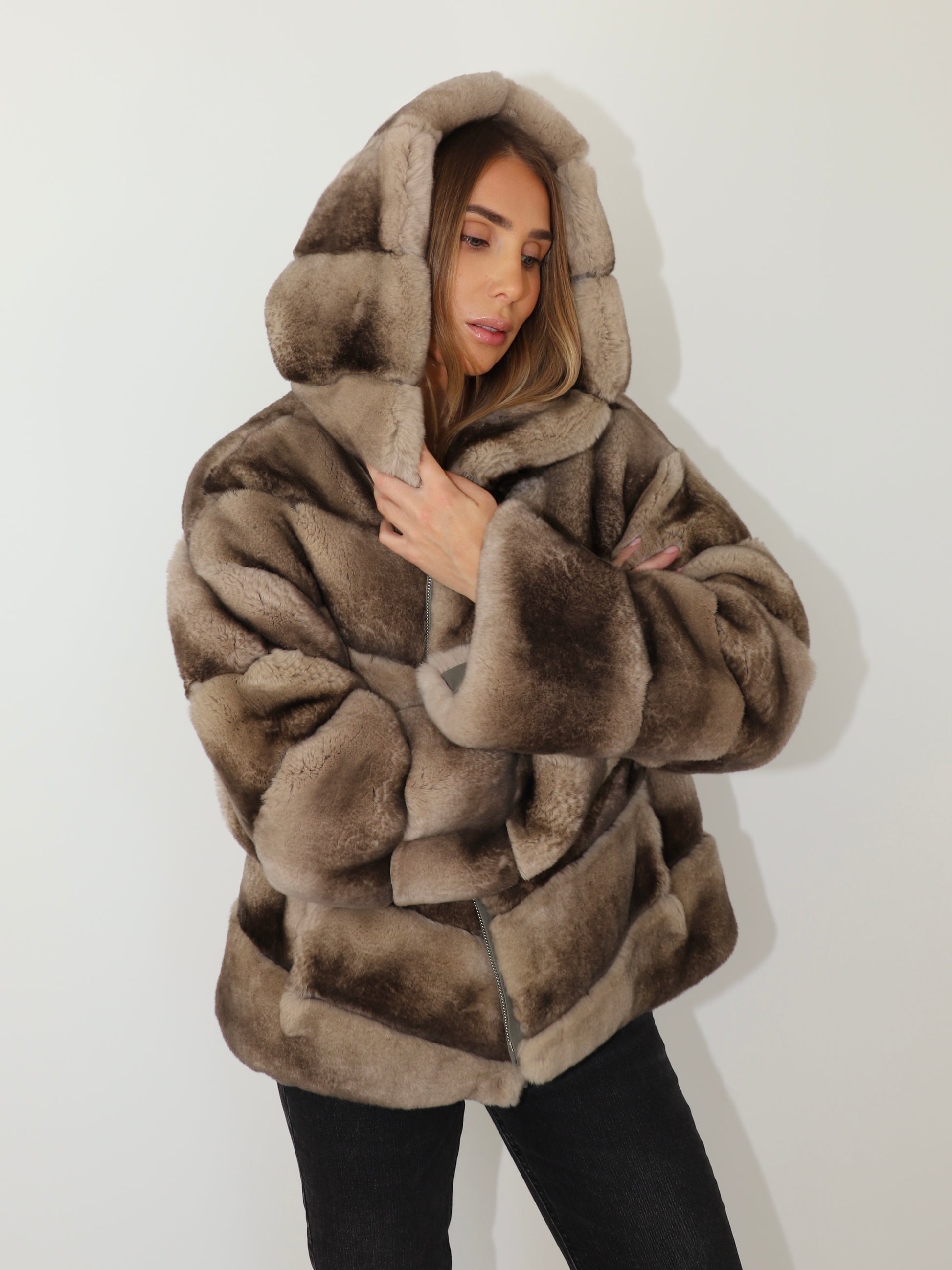 Light Gray The Lottie Hooded Parka the-lottie-hooded-parka Coat S,M,L L.Cuppini