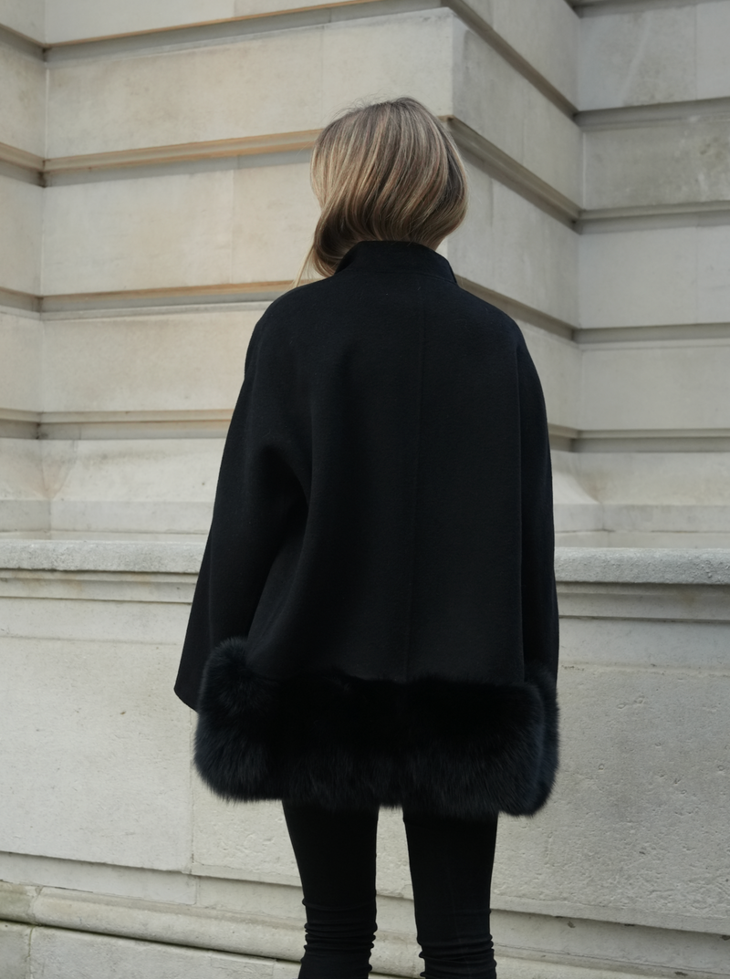 Dark Gray Daisy Cashmere Jacket Black daisy-jacket Coat XS-S (LOW IN STOCK) / Black,M-L / Black L.Cuppini