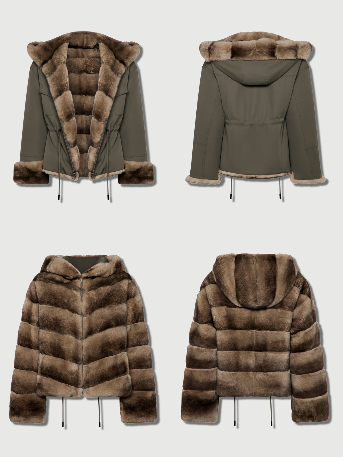 Antique White The Lottie Hooded Parka the-lottie-hooded-parka Coat S 27.10.25,M 27.10.25,L 27.10.25 L.Cuppini