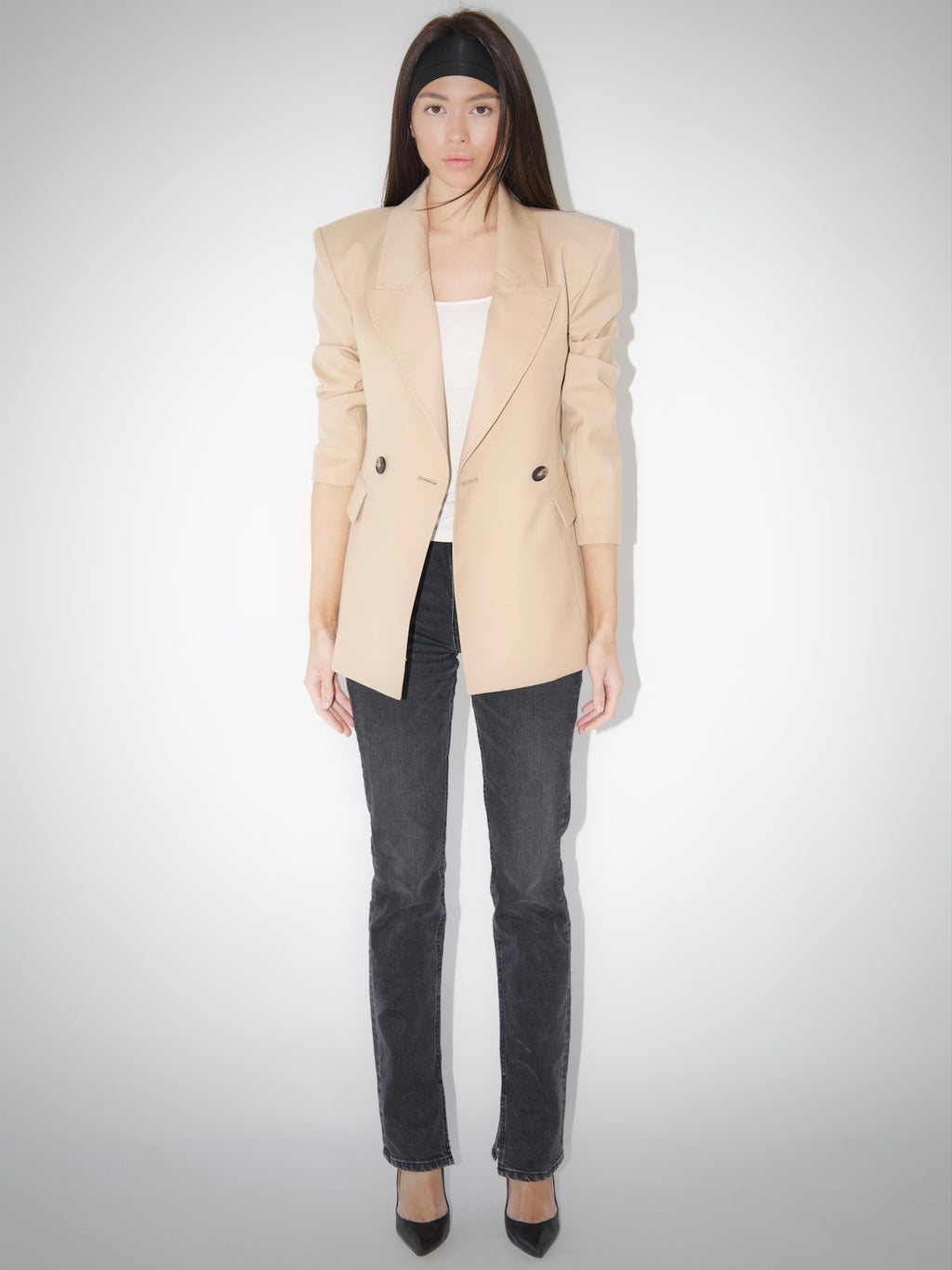 Light Gray Linda Tux Blazer Beige linda-tux-blazer-beige Coat S,M,L L.Cuppini