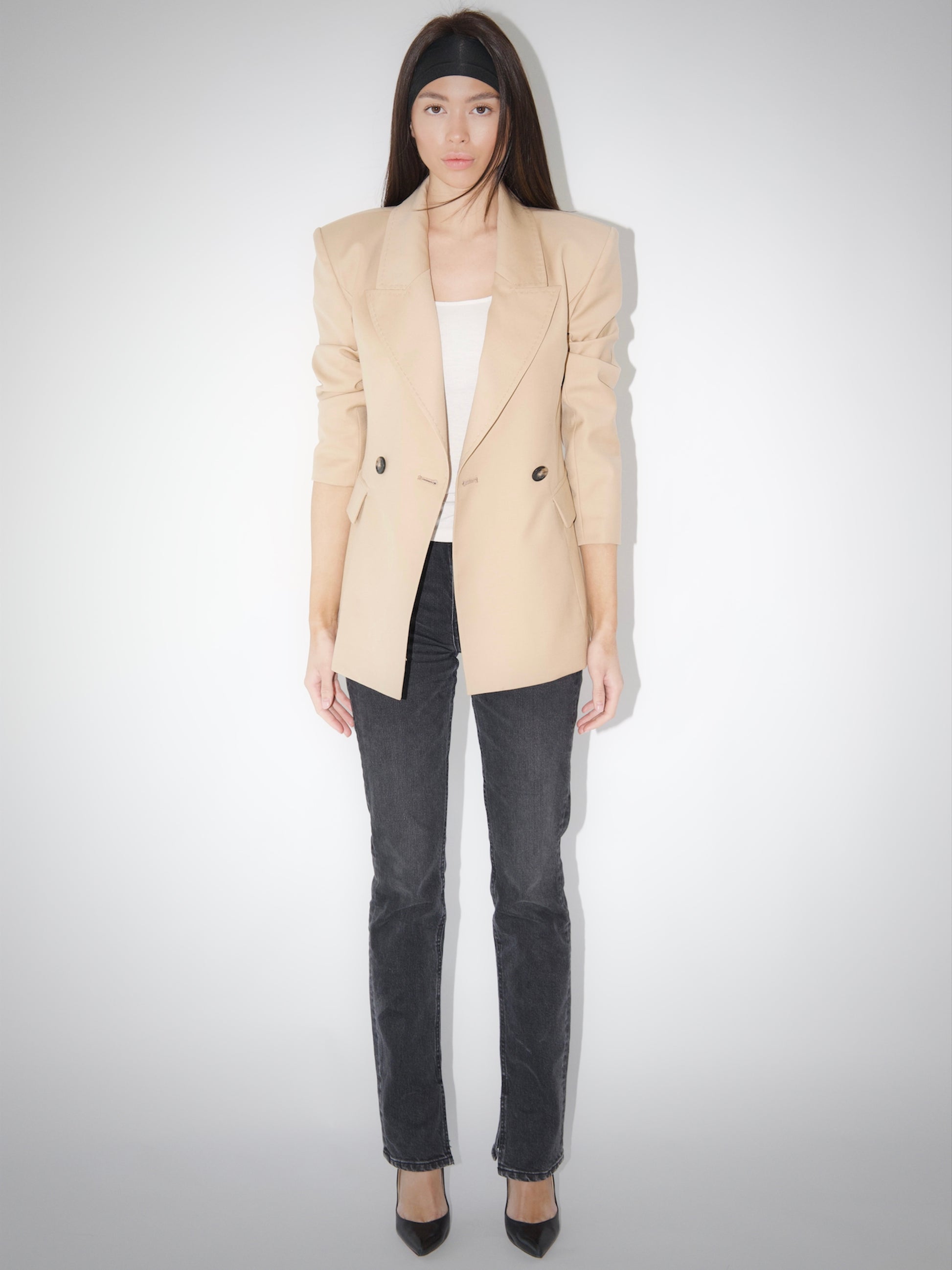 Light Gray Linda Tux Blazer Beige linda-tux-blazer-beige Coat S,M,L L.Cuppini