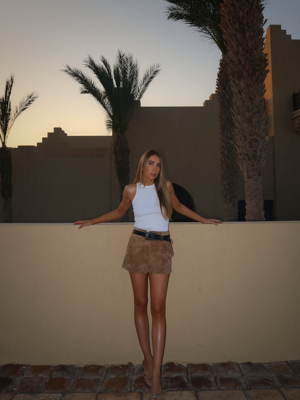 Dark Slate Gray Suede Shorts suede-shorts XS - S Ships 15.09.25,M Ships 15.09.25,L Ships 15.09.25 L.Cuppini