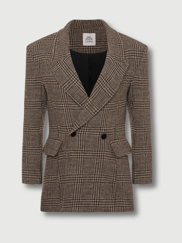 Dark Slate Gray Linda Wool Blazer Brown linda-wool-blazer-brown Coat S,M,L L.Cuppini