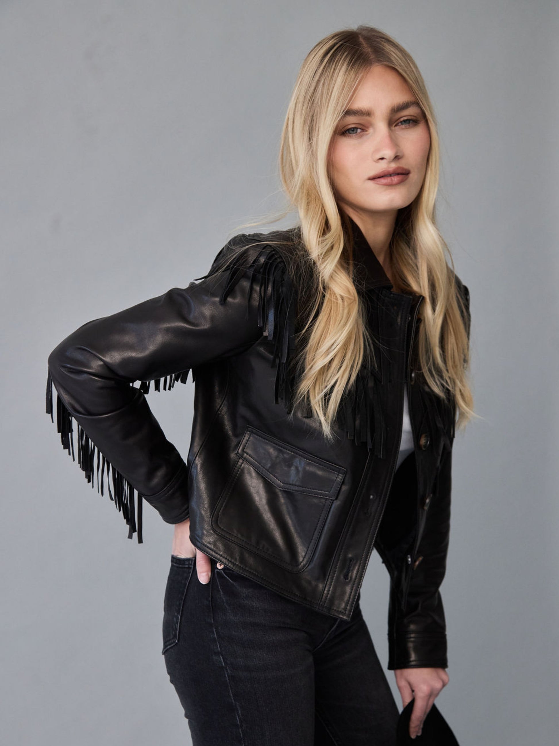 The Delilah Leather Jacket Black