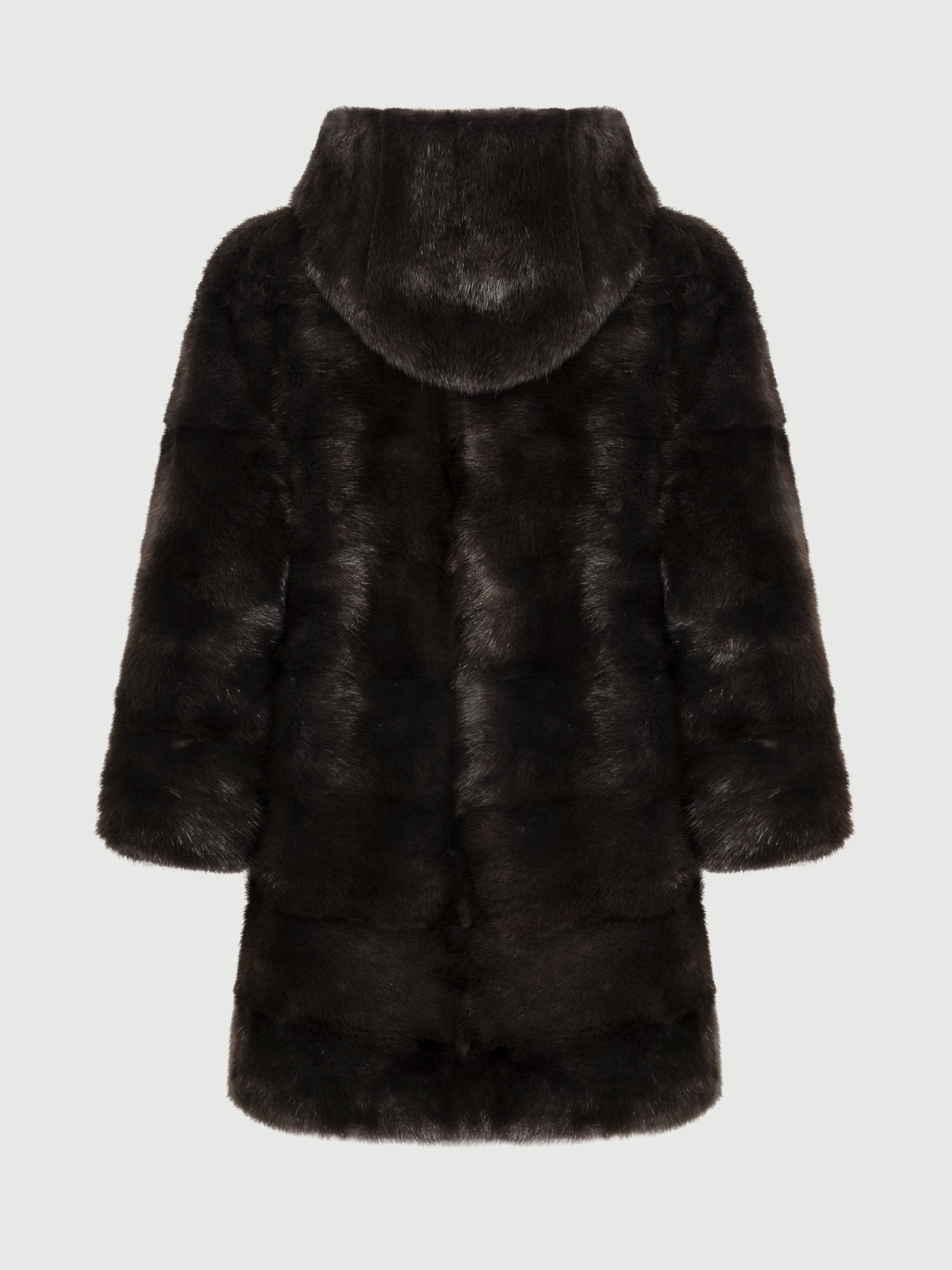 The Hooded Jona Coat Taupe Brown – L.Cuppini