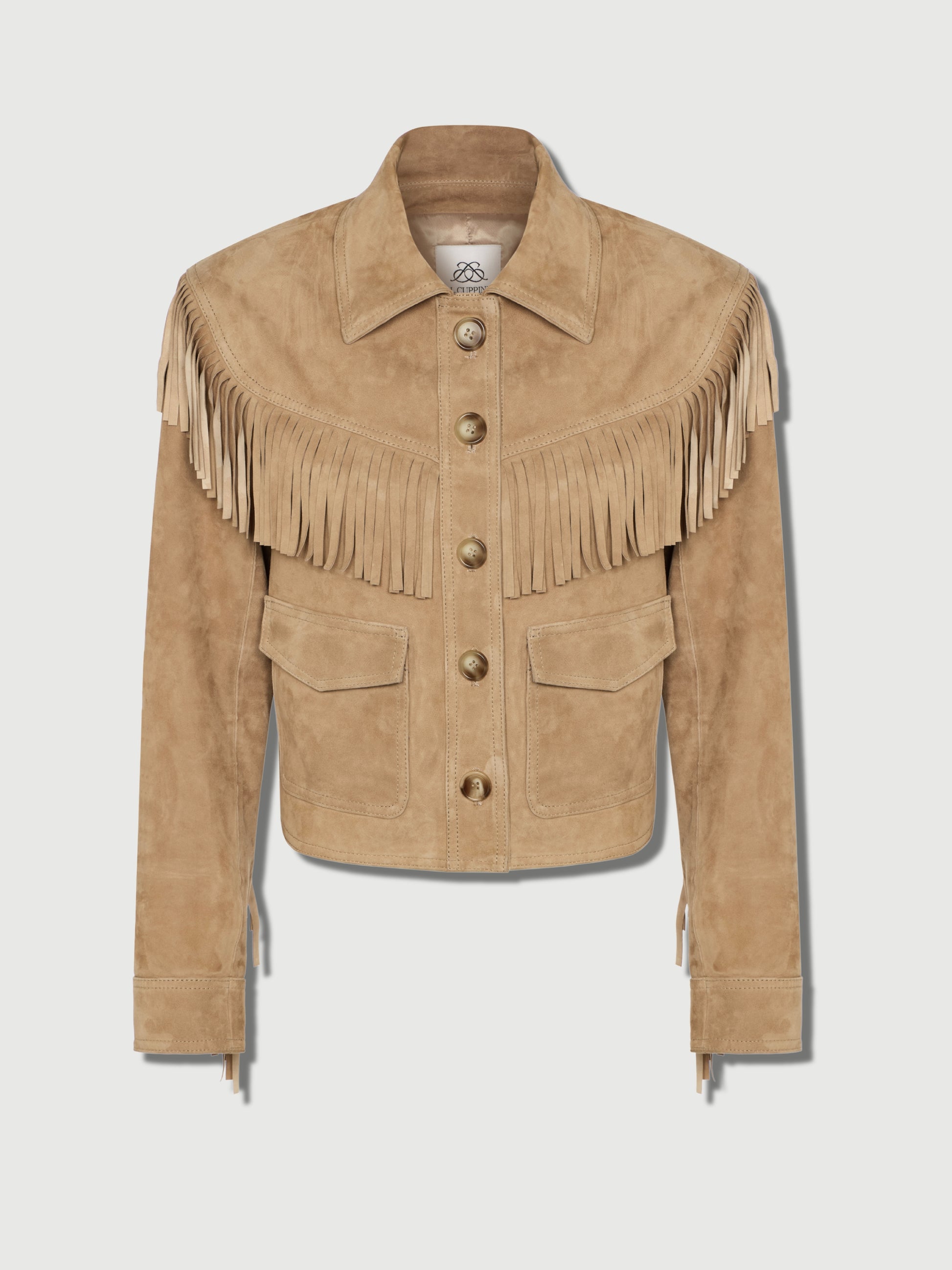 The Delilah Suede Jacket Beige