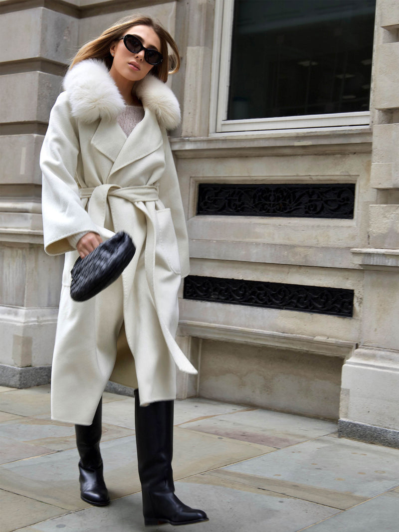 Dark Gray Camila Coat Ivory White new-camila-coat-white Coat XS-S / White,M-L / White L.Cuppini