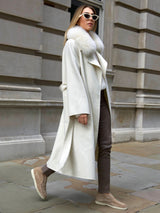 Slate Gray Camila Coat Ivory White new-camila-coat-white Coat Extra small - Small / White,Medium - Large / White L.Cuppini