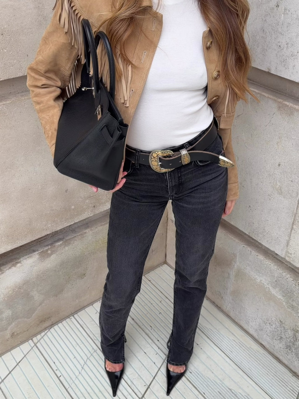 The Delilah Suede Jacket Beige