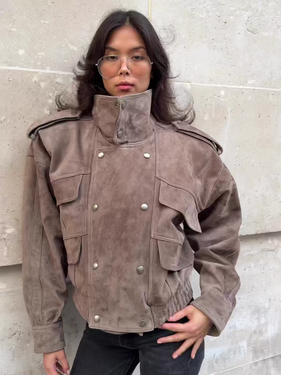 The Rosie Suede Biker Jacket