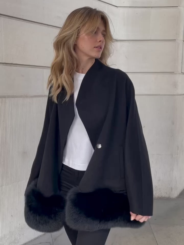 Daisy Cashmere Jacket Black