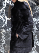 Black Jona Coat Black jona-mink-coat-black Coat Extra Small,Small,Medium,Large,Extra Large L.Cuppini