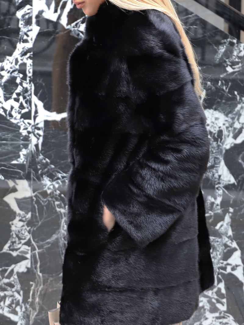 Black Jona Coat Black jona-mink-coat-black Coat XS,S,M,L,XL L.Cuppini