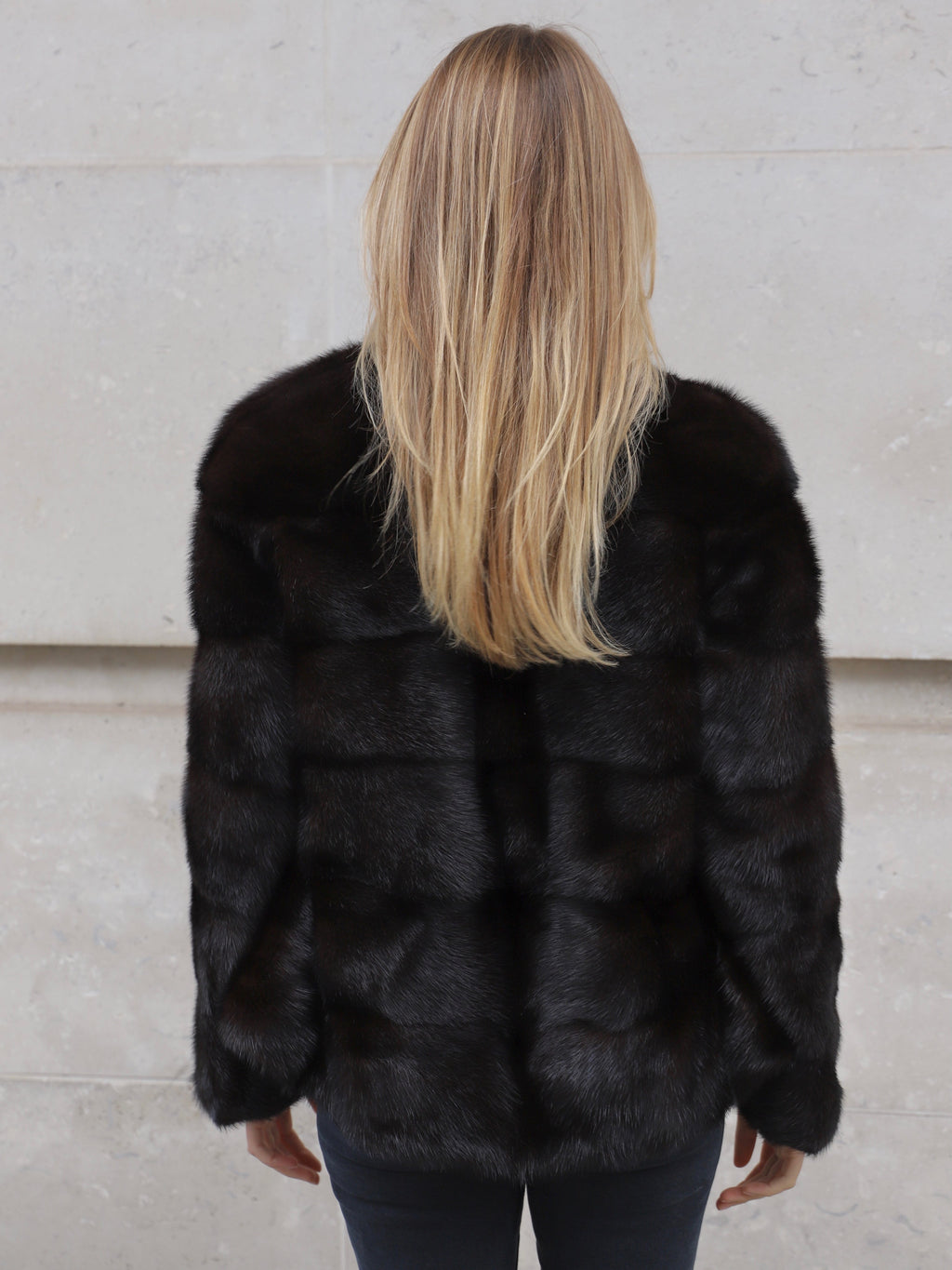 Black The Alexandra Jacket Brown the-alexandra-mink Coat XS,S,M,L,XL L.Cuppini