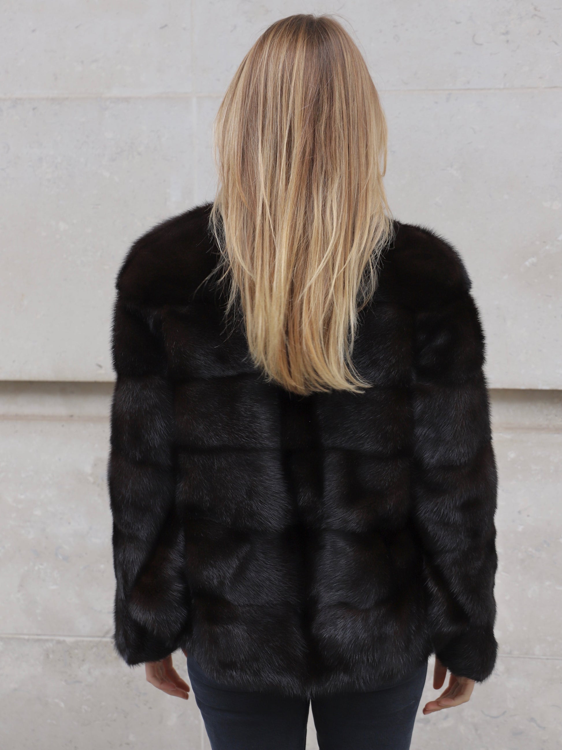 Black The Alexandra Jacket Brown the-alexandra-mink Coat XS,S,M,L,XL L.Cuppini