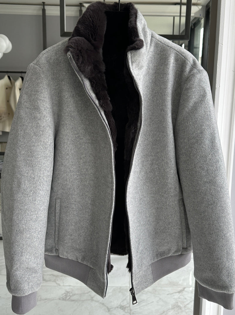 Dim Gray The Soho Men's Jacket Grey the-soho-mens-jacket-navy Coat Small,Medium,Large,Extra Large L.Cuppini