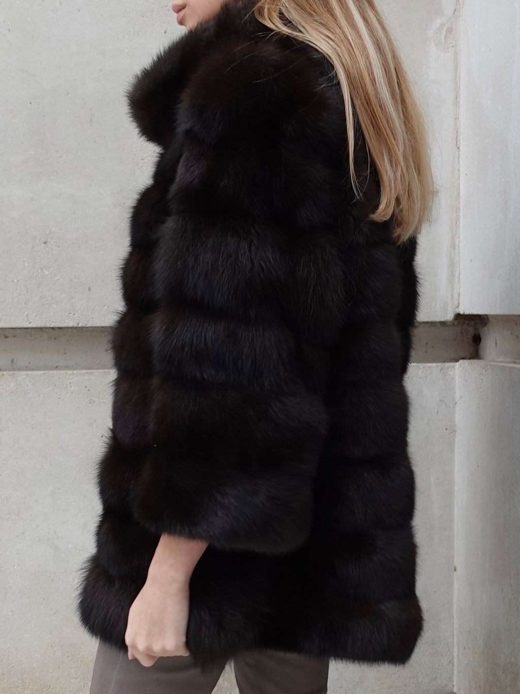 Gray Sable Coat Dark Brown custom-order-sable-coat Coat Dark Brown / Bespoke sizing L.Cuppini