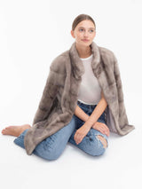 White Smoke Jona Coat Grey jona-mink-coat Coat XS / Grey,S / Grey,M / Grey,L / Grey,XL / Grey L.Cuppini
