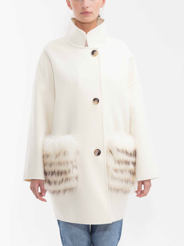 White Smoke Chelsea Cashmere Coat Ivory chelsea-cashmere-coat-fur-pockets-ivory Coat XS-S / Ivory,M-L / Ivory L.Cuppini