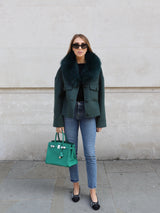 Gray London Cashmere Jacket Green london-cashmere-jacket-green Coat XS-S / Emerald Green,S-M / Emerald Green,L-XL / Emerald Green L.Cuppini