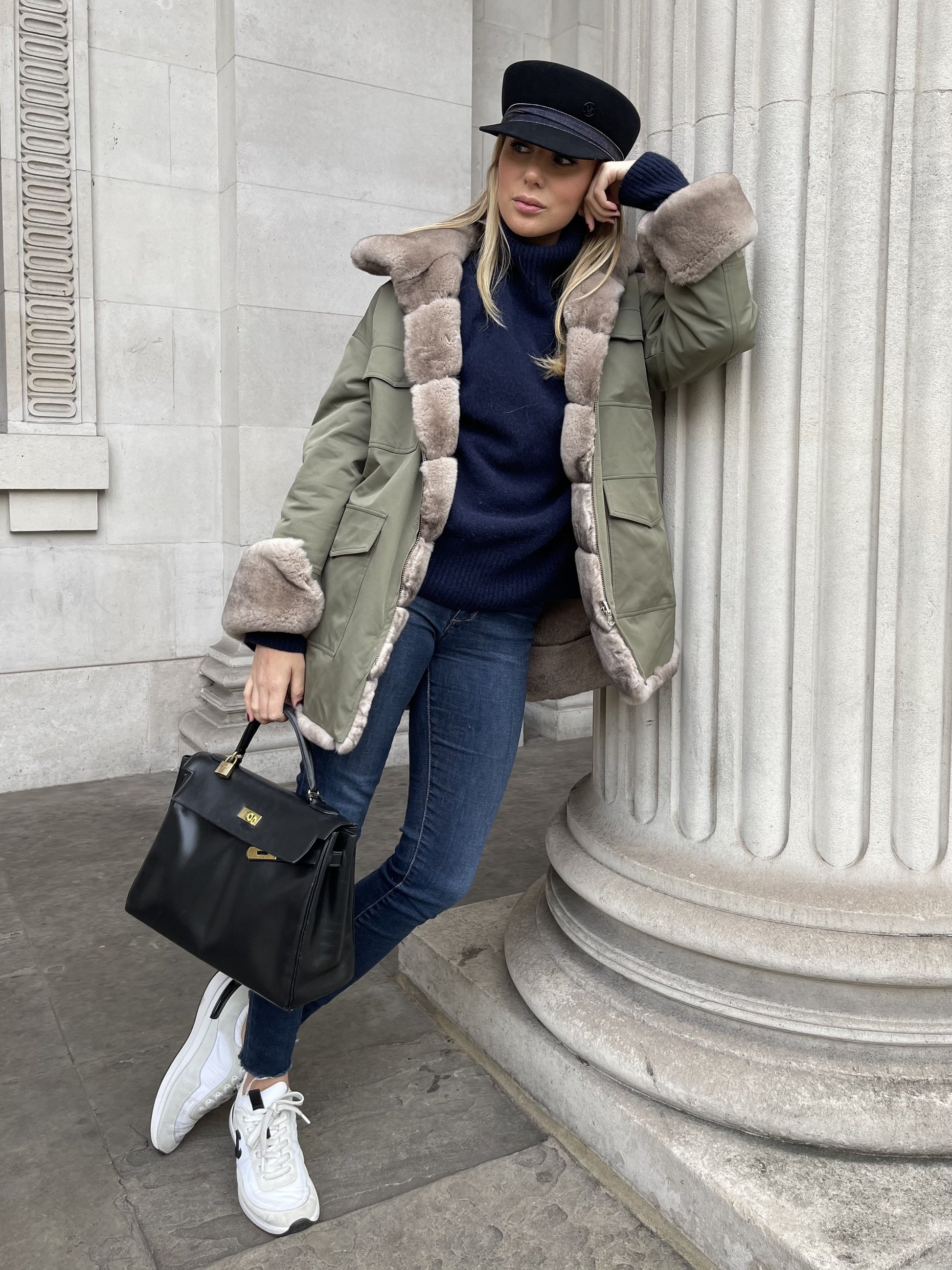 Gray The Elisa Parka Khaki Green the-elisa-parka-khaki-green Coat S,M,L L.Cuppini