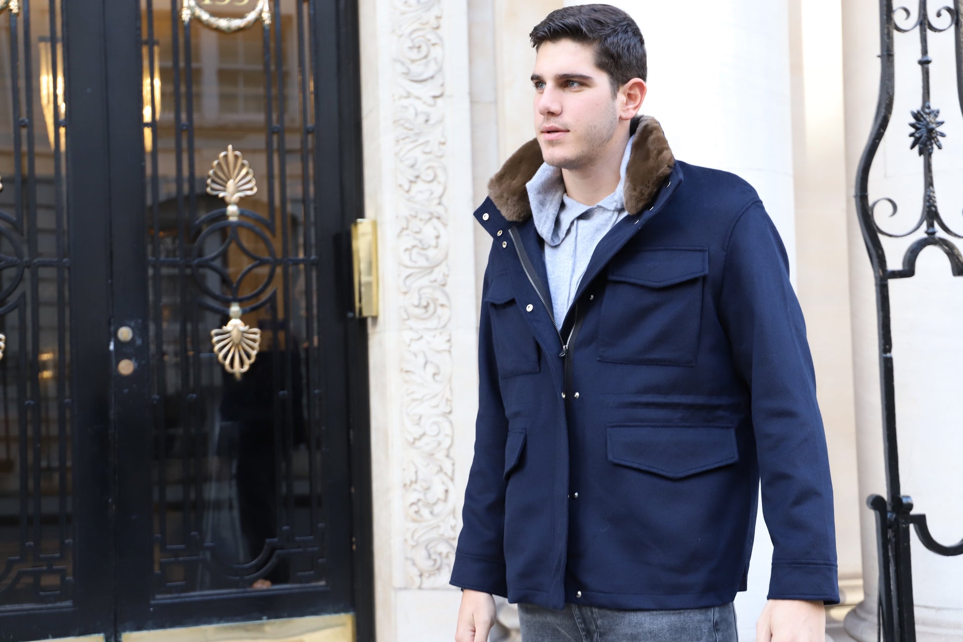 Light Gray The Mayfair Men's Jacket Navy the-mayfair-mens-jacket-navy Coat S,M,L,XL L.Cuppini