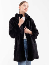 White Smoke Jona Coat Black jona-mink-coat-black Coat XS,S,M,L,XL L.Cuppini