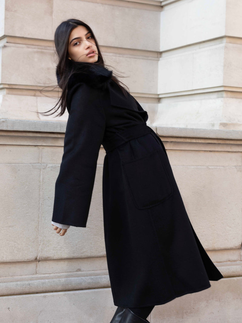 Gray Camila Coat Black camila-coat-black Coat Extra small - Small / Black,Medium - Large / Black L.Cuppini