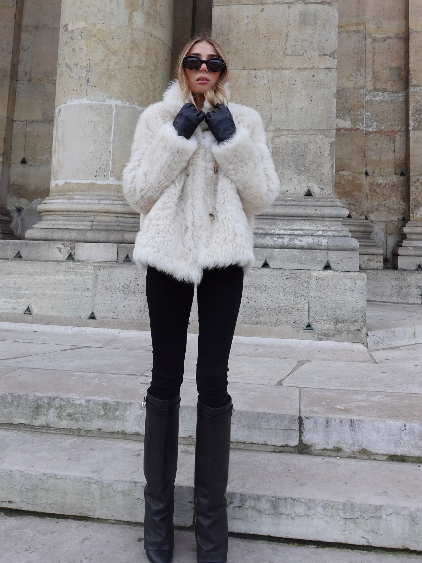 Chloe Shearling Coat Cream – L.Cuppini 