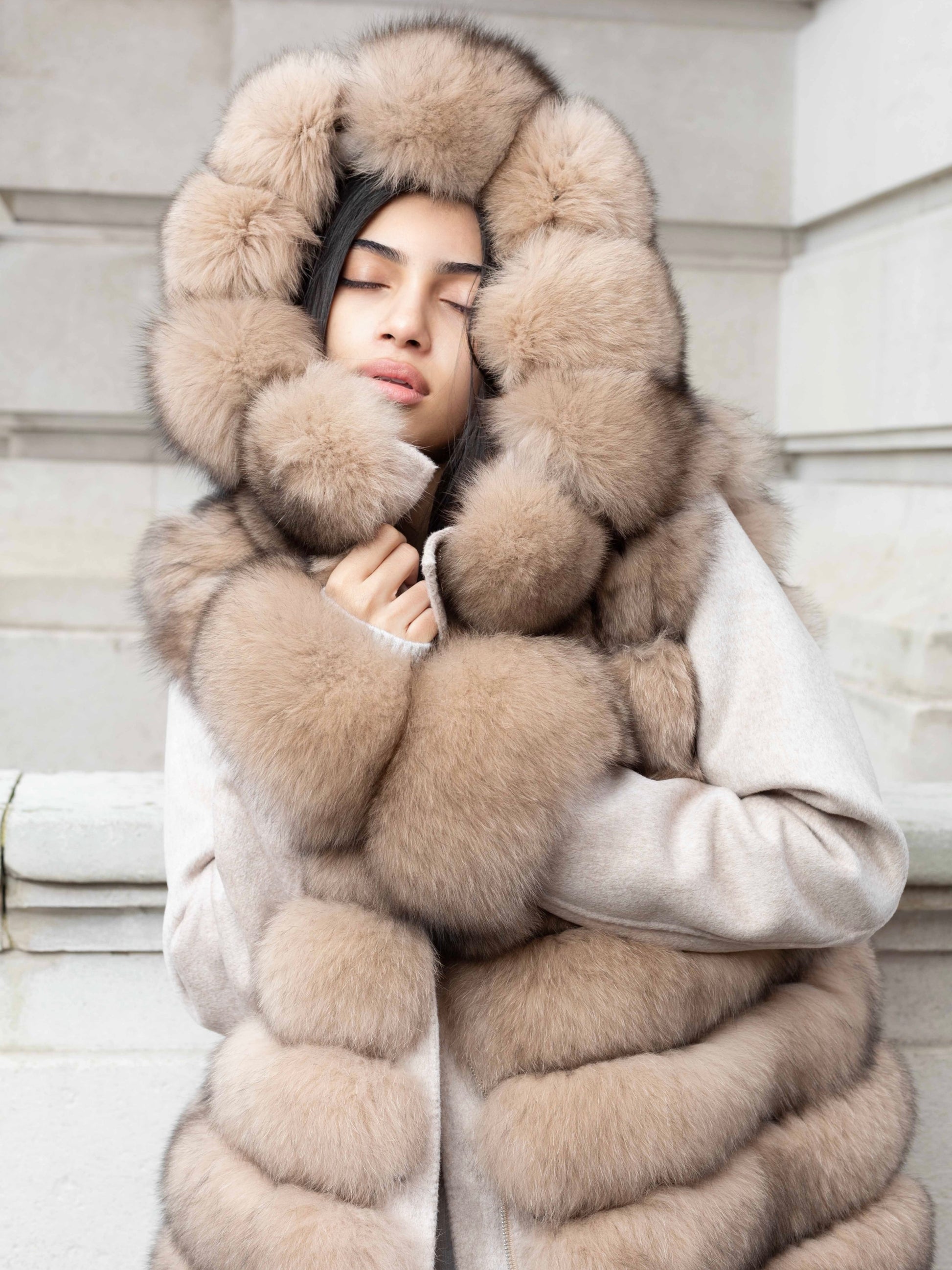 Gray Aspen Reversible Parka & Vest Light Beige aspen-reversible-coat Coat Petite/XS,S (Low in stock),M (Low in stock),L (Low in stock) L.Cuppini