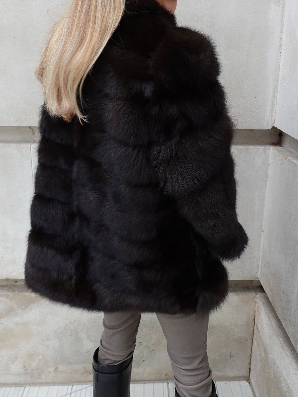 Gray Sable Coat Dark Brown custom-order-sable-coat Coat Dark Brown / Bespoke sizing L.Cuppini