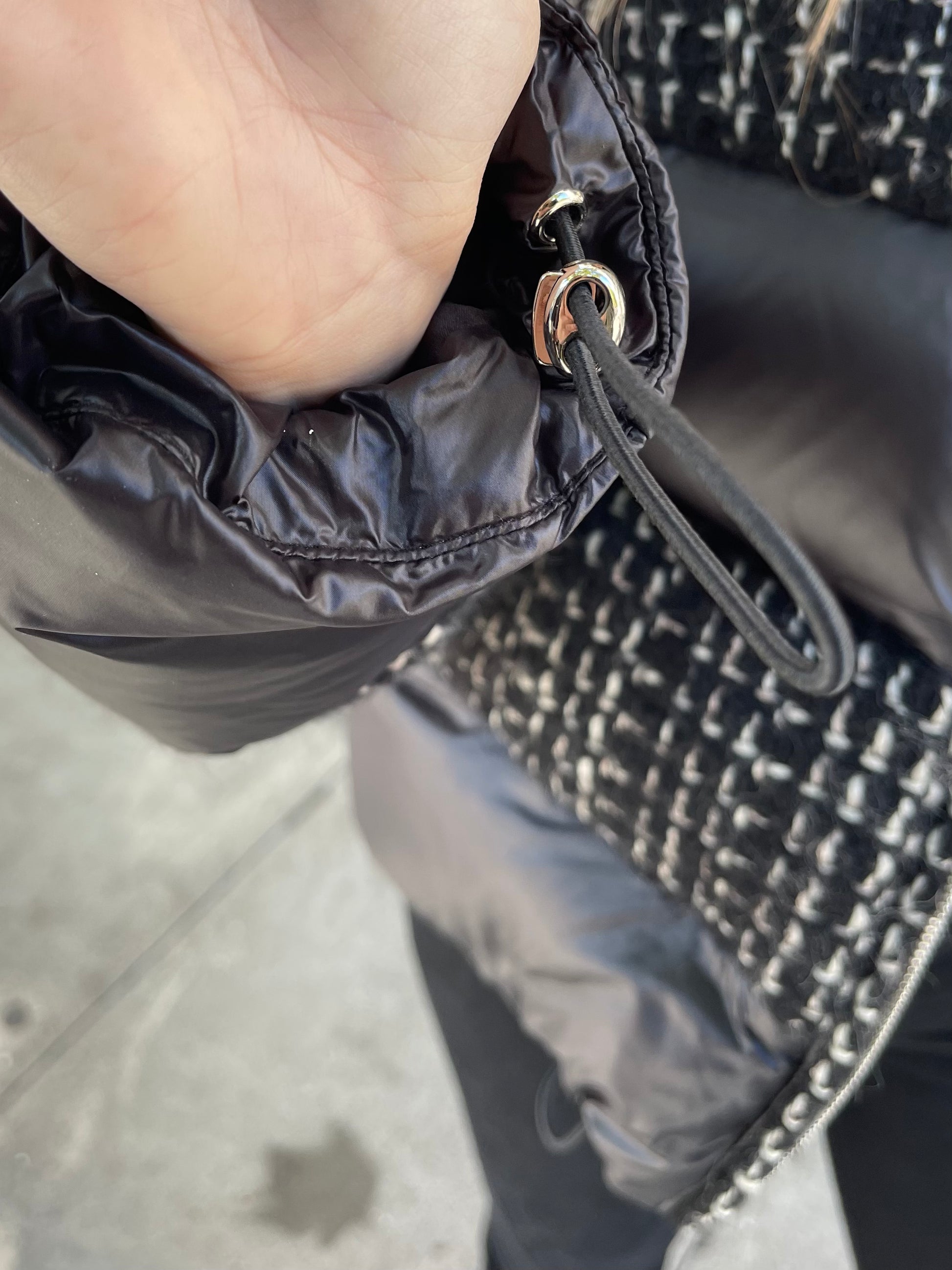 Dark Slate Gray Eloise Tweed Puffer Jacket and Vest eloise-tweed-puffer-jacket Coat XS,S (Low in stock),M (Low in stock),L L.Cuppini