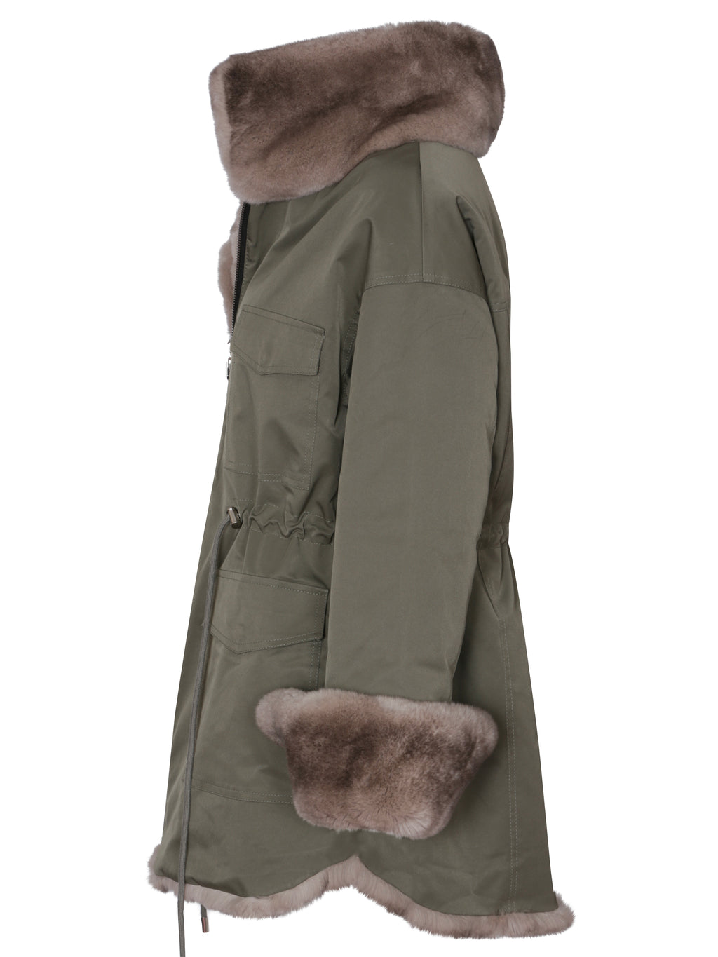 Dim Gray The Elisa Parka Khaki Green the-elisa-parka-khaki-green Coat S,M,L L.Cuppini