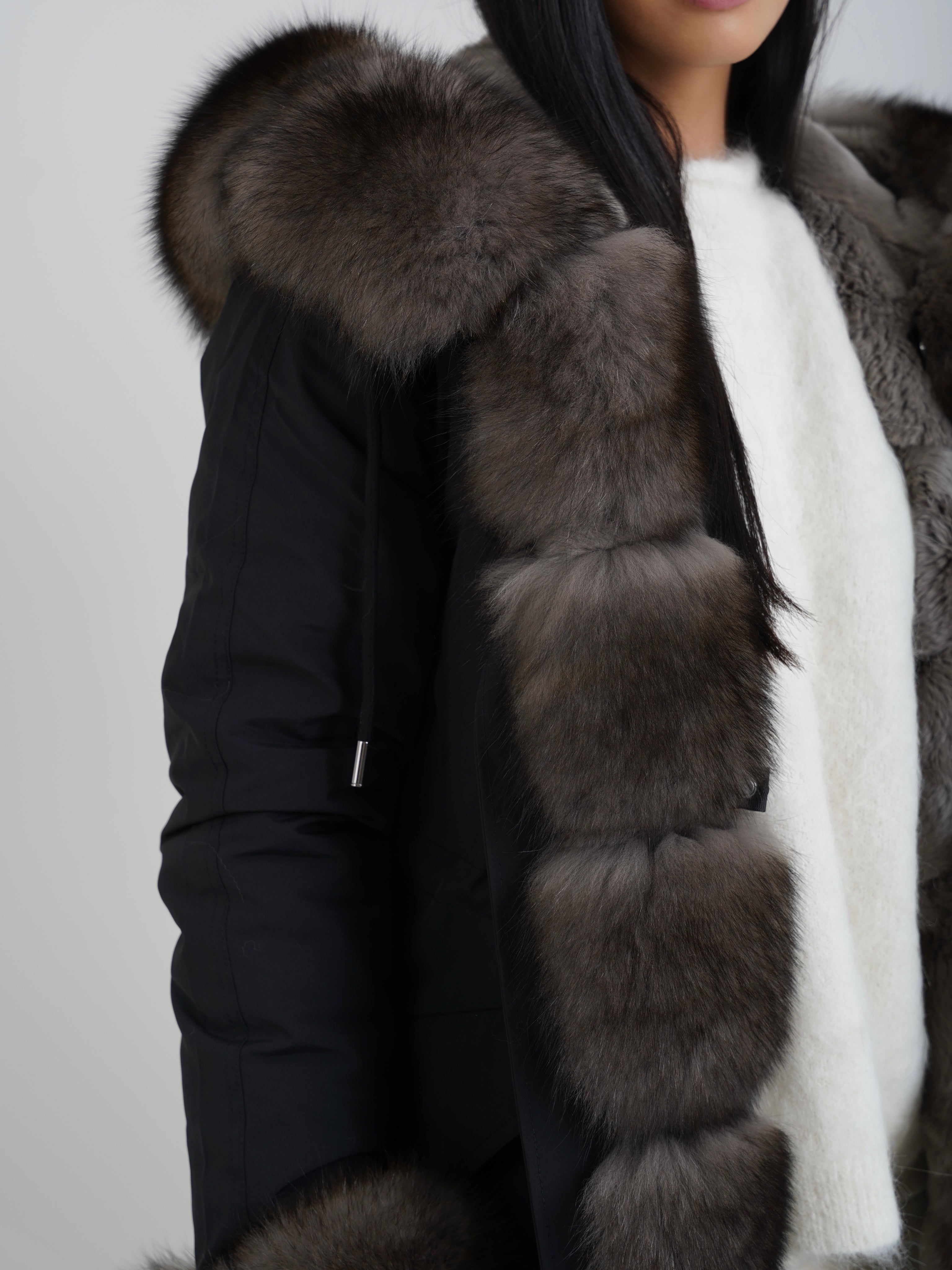ダウンジャケット・コート LOOKAST LEANNE WOOL HANDMADE HALF COATCHARCOAL Designer fashion, Seoul-fully created | W Concept