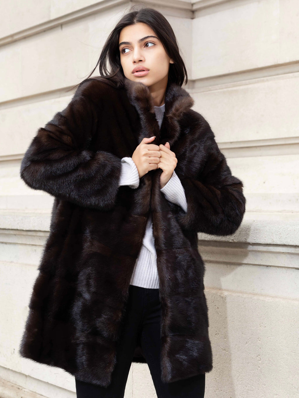 Light Gray Jona Coat Brown jona-coat-brown Coat XS,S,M,L,XL L.Cuppini